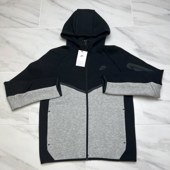 Nike Tech Fleece Windrunner 'Black - Grey' Hoodie HV0949-011 Multi-Size